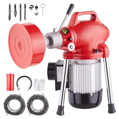 Zdjęcie produktu dla Profesjonalne Urządzenie Do Czyszczenia Odpływów Vevor 370W 120Ft X