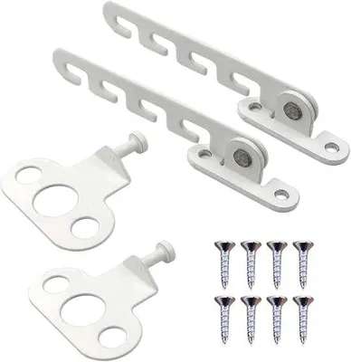 Obrázek produktu pro Sada kovových okenních uzávěrů, okenní uzávěr, okenní uzávěr pro posuvná okna, okenice, uzávěr, okenní uzávěr pro nastavení otevření okna (barva: bílá)