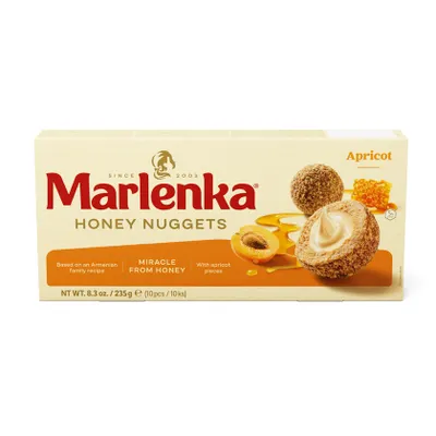 Produktbild von MARLENKA® Aprikosen-Honigkugeln - Gebäckkugeln mit Honig - 10 Bälle, 1 x 235g
