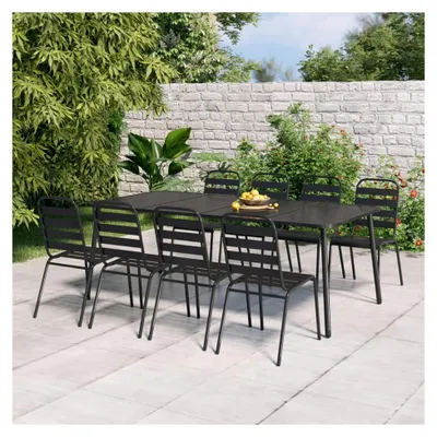 Produktbild von Gartentisch für den Außenbereich, wetterfest, anthrazit, 200x100x71 cm, Stahl