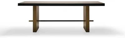 Immagine prodotto di Tavolo da pranzo in legno nero, rettangolare, moderno, 220x77x103 cm