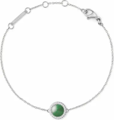 Produktbild von Stylisches Armband mit Jadeit und Kristallen DW00401436