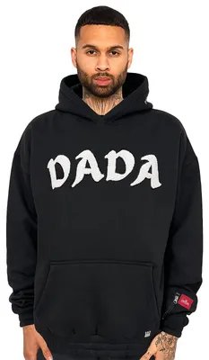 Obrázok produktu pre DADA, mikina typu "oversize" s nápisom v štýle loga a vreckom na zips na rukáve, veľkosť: XL