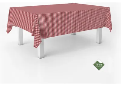 Tischdecke Vichy 220x140 cm, wasserabweisend, rot