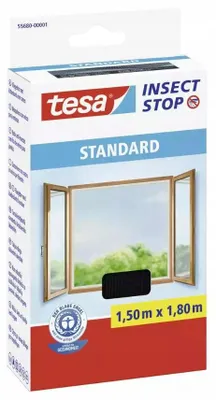 Produktbild von TESA STANDARD Insektenschutz-Gitter für Fenster, Schwarz