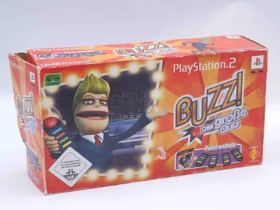 Produktbild von Original Sony PlayStation 2 PS2 Buzz! 4x Buzzer + Buzz das Große Quiz