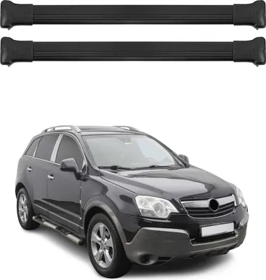 Produktbild von Dachträger Grundtäger für Opel Antara 2006-2015 75kg Aluminium Schwarz 2 tlg
