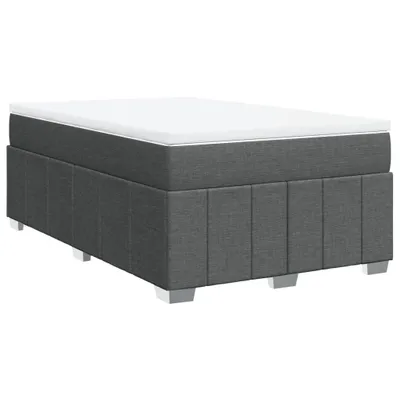 Immagine prodotto di vidaXL Letto a molle con materasso grigio scuro 120x190 cm in tessuto