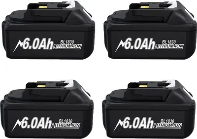 Immagine prodotto di Batteria agli ioni di litio, tensione 18V, capacità 6,0Ah, 60Ah-4PCS