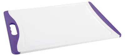 Produktbild von Schneidbrett 44x30 cm mit Saftrille EUROHOME® – aus Kunststoff, 43x30x1cm – für Messerklingen ist und sich leicht reinigen lässt