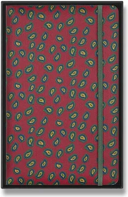 Produktbild von Moleskine Silk Notizbuch large/A5, liniert, fester Einband, Bordeaux, mit Geschenkbox