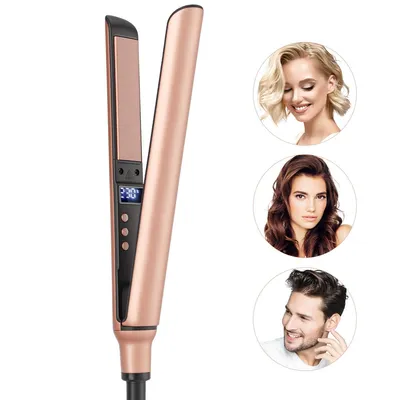 Produktbild von 2-in-1 Lockenstab & Glätteisen, Haarglätter für Locken & Glätten, Duale Spannung, Für Alle Haartypen, Netzbetrieb