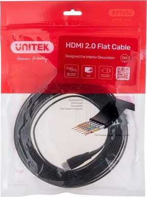 Obrázok produktu pre UNITEK C11063BK-5M, 5 m, Typ HDMI (štandard), Typ HDMI (štandard), 18 Gbit/s, Čierna