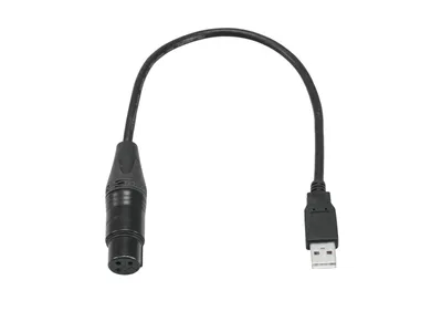 Produktbild von Eurolite 51860118 Audio-Kabel 0,4 m XLR USB Schwarz (51860118)