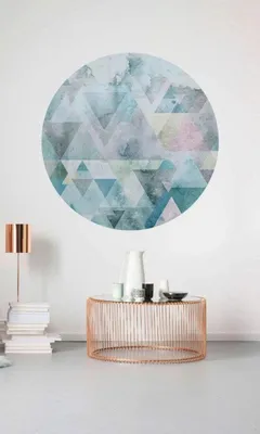 Immagine prodotto di Carta da parati Komar in tessuto non tessuto rotonda e autoadesiva "Blueprism" - Dimensioni: 125 x 125 cm (larghezza x altezza) - 1 pezzo
