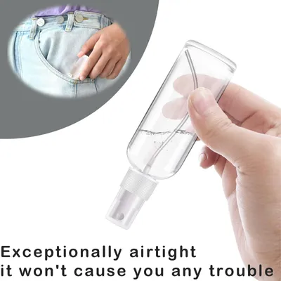 Imagen del producto de Mini botellas pulverizadoras, 10 unidades, 20 ml, envases reutilizables para viajes, ideales para cosméticos