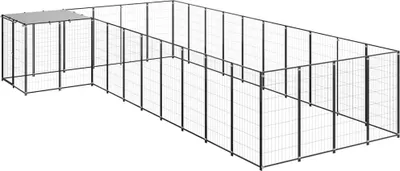 Zdjęcie produktu dla Kojec dla psa, czarny, 13,31 m², stalowy
