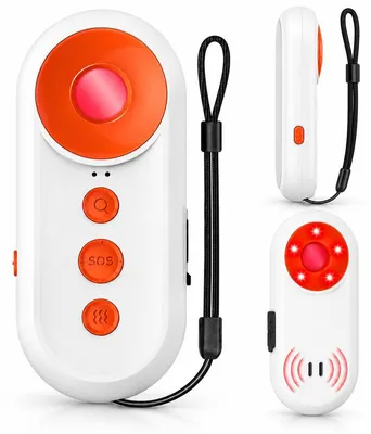Produktbild von 3 in 1 Personenalarm 130 dB, Taschenalarm mit Kamera Detektor und Türalarm, wiederaufladbarer Sicherheitsalarm mit LED Blinklicht für Reisen