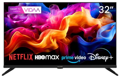 Immagine prodotto di Televisore Kiano Elegance da 32 pollici (81,3 cm), HD Ready, Smart TV con sistema operativo VIDAA, tecnologia LED, Wi-Fi, Miracast, registratore PVR, sintonizzatore DVB-T2/S2, audio Dolby