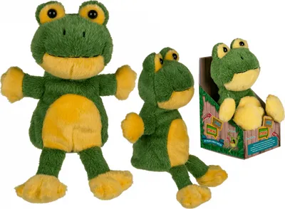 Produktbild von Plüsch-Frosch mit Aufnahme- & Wiedergabefunktion (inkl. Batterien) ca. 18 cm, im Geschenkkarton