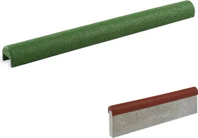 Two different types of edging products are shown against a white background.