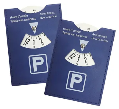Produktbild von Parkscheibe Maxi 11x15cm Blau Kunstleder 2 Stück