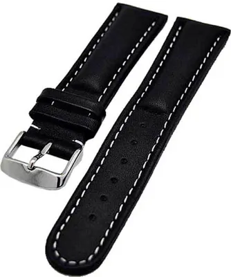 Produktbild von Uhrenarmband SCHWARZ sportlich gepolstert 20mm Kalbleder NEU