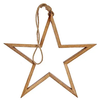 Weihnachtsdeko Holzstern mehrfarbig 84x50x7 cm