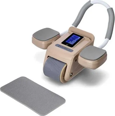 Produktbild von Ka08 Brown Abs Automatické Brucho Svalové Cvičenie Koleso S Lcd Displejom A Nabíjanie Hms