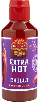 Zdjęcie produktu dla Sos Go-Tan Chili Extra Hot Sweet Chili 270 ml – Ostry, słodki, idealny do maczania i marynowania