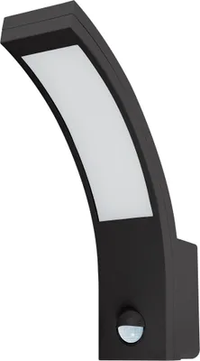 Immagine prodotto di Applique da esterno LED con rilevatore di movimento IP54 H: 25,7 cm interruttore nero bianco neutro luce bianca 4000 K