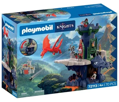 Image de PLAYMOBIL 72113 Tour des chevaliers du Dragon, Adventure les chevaliers, 70 pieces, des 4 ans