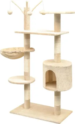Image de vidaXL Arbre à chat 125 cm Beige