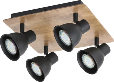 Image de Hêtre / noir GU10 4x35W Mac 5905 spot plafonnier Rabalux