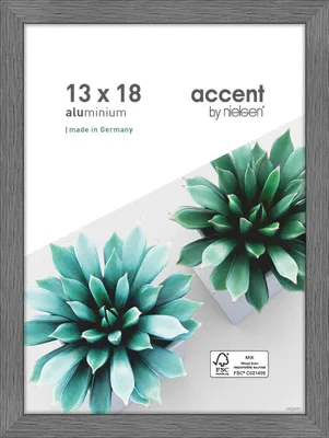 Produktbild von accent by nielsen Aluminium Bilderrahmen Star, 13x18 cm, Struktur Grau