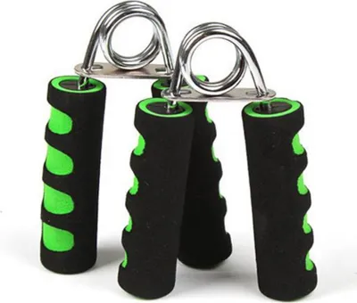 Produktbild von 2 Stück Handtrainer | Fingertrainer grün | Unterarmtrainer | Handmuskeltrainer | Hand Übung Fitness Geräte für Zuhause | Hand-Grip | Sportgeräte | Unterarm Krafttraining | 2er Set Griffkraft Training