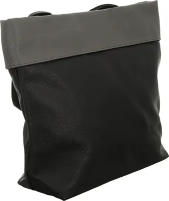 Produktbild von Shopper Tasche NB-3154 aus glattem Kunstleder Schwarz 38x31x12 cm
