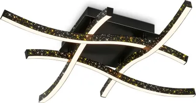 Produktbild von Briloner Leuchten REY - Wand-& Deckenleuchte - 3718045 - Glitzereffekt durch Laserlochoptik - 24W ? 2800 lm - Warmweiß 3000K - 64,5 x 64,5 x 10 cm