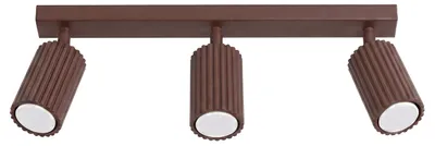Image de Plafonnier KARBON 3L marron 3xGU10  10W aluminium 16.5x6.5x45cm Sollux Lighting