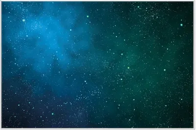 Produktbild von Wallario Wandbild Sternenhimmel - Milchstraße und Sterne bei Nacht, Größe: 61 x 91,50 cm, Poster mit weißem Aluminiumrahmen