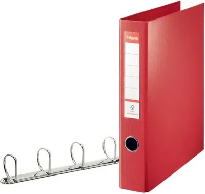 Produktbild von Pořadač čtyřkroužkový A4 Esselte Vivida, maxi, celoplastový, hřbet 6 cm, červený