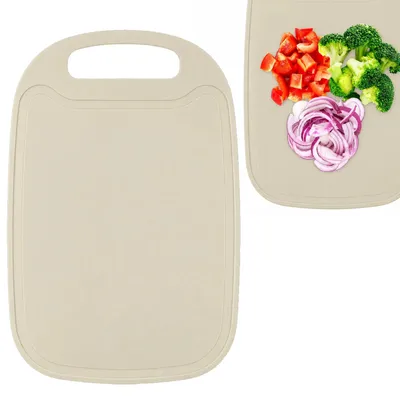 Obrázek produktu pro plastové prkénko na krájení kuchyňské prkénko 22x35 cm béžové s úchytem