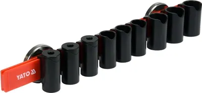Produktbild von Yato YT-08354, Magnetischer Werkzeughalter, 2,7 kg, Zange, Schraubendreher, Universal, ABS, Schwarz, Rot, 9 Stück(e)