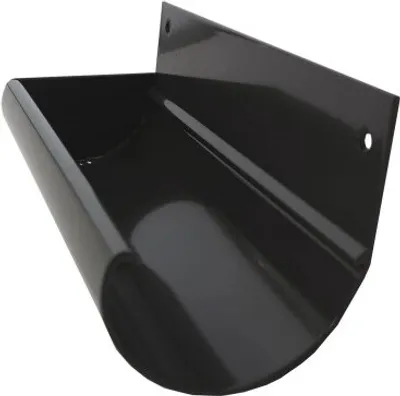 Produktbild von Renoplast Aluminium Dachrinnensystem R50, Rinnenenden Links + Rechts, Graphit