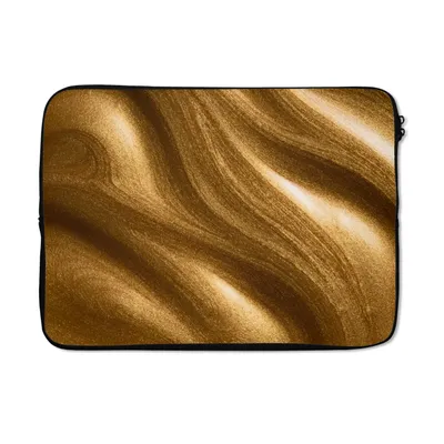 Produktbild von MuchoWow® Laptop Hülle 13 Zoll Goldene Farbe Laptoptasche - Laptophülle - Sleeve - Rundumschutz