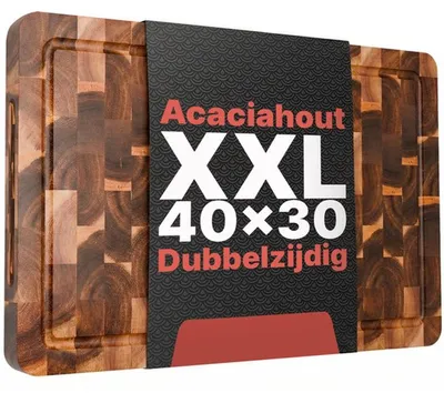 Produktbild von Matakumi Akazienholz Schneidebrett mit Seitengriffen 40x30 cm