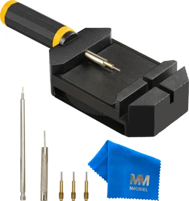 Produktbild von MMOBIEL Uhrenarmband-Stiftentferner Reparaturwerkzeugsatz einstellen – Schwarz