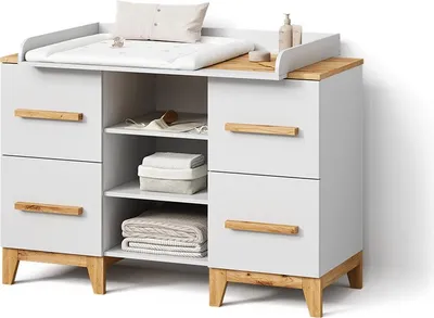 Immagine prodotto di Fasciatoio Livinity Mailo Bianco/Artisan XL con 4 cassetti, Model 59771