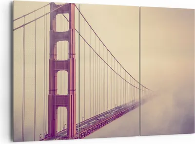 Produktbild von Bild auf Leinwand - Leinwandbild - Brücke Autobahn Infrastruktur - 165x110cm - Wand Bild - Wanddeko - Leinwanddruck - Bilder - Kunstdruck - Leinwand bilder - Wandkunst - CE165x110-3071