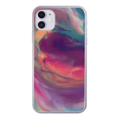 Produktbild von MuchoWow® Handyhülle Schutzhülle Hülle für iPhone 11 Flüssig - Rosa - Türkis - Abstrakt Silikon Softcase Handy Hülle - Handytasche